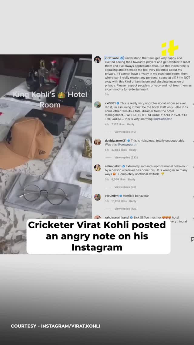 Virat Kohli Xxx Video Hd - Virat Kohli's Privacy Breached: â€œFanâ€ Shares Video Of Cricketer's Hotel Room